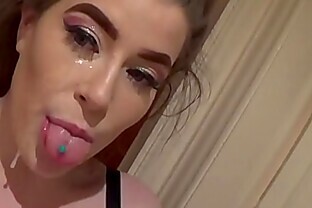 British Dirty Talking BBW Whore Sucks Big Dick for Facial - Amelia Skye 10 min