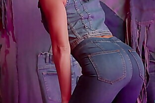 - Round ass MILF pornstar Adriana Chechik solo jeans striptease for Playboy 6 min