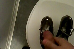 Cum on my coworker Heels in Toilets 02 5 min