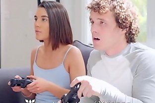 PASSION-HD Step Sister Fucks Big Dick!Video Game Bonding