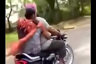 Asian Delivery guy Ass to mouth at bike