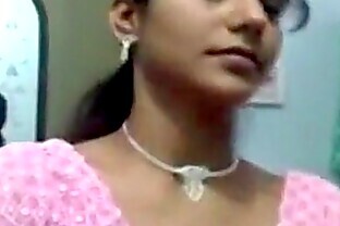 Indian Pigtails Cum on tits at Toilet