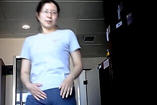 Asian Doctor Pussy licking at Store