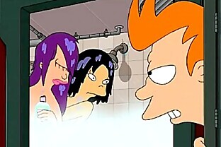 Futurama Hentai - Shower threesome