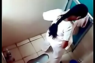 Nurse doing Standing bathroom