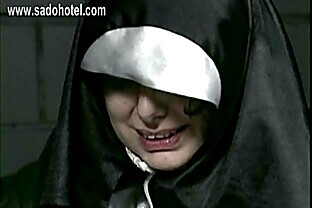 Crying slave nun spanked on her hands and on her butt by horny priest 5 min
