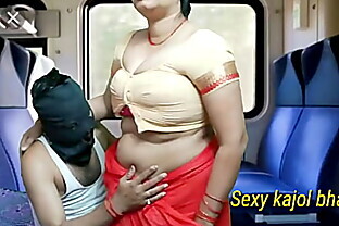 Indian aunty fucking in coach with her son in a journey and sucking cock and take cum in pussy 26 min