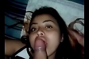 French in Panties doing blowjob