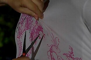 Nataly tied in the forest at night and fucked 6 min