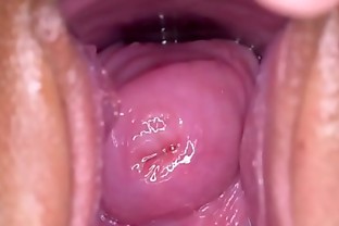 Naughty czech kitten gapes her narrow slit to the peculiar