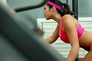 TheRealWorkout Busty Asian gym babe tight pussy fucked 12 min