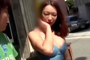 Korean Redhead Fake tits at Underwater