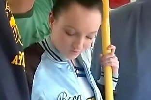 Shaved head Twins with Fucking machine at bus