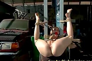 Busty blonde ass and cunt fucked in bdsm 7 min