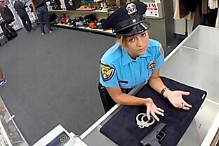 Police officer pawns her gun and is fucked 6 min