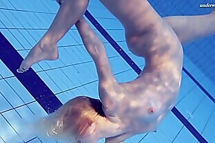 Elena Proklova underwater mermaid in pink dress 6 min