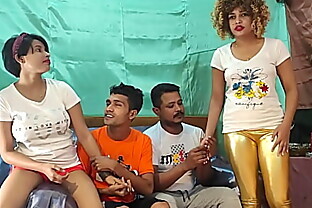 Horny Foursome group sex threesome fucked osam best sex 10 min
