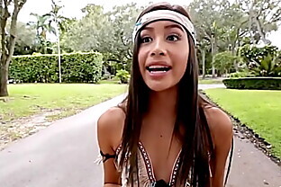 Cute Teen Girl Pocahontas Halloween Neighbor Fuck 8 min