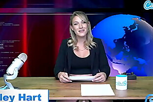 Camsoda - Hot Blonde Milf rides Sybian and masturbates during news cast 10 min