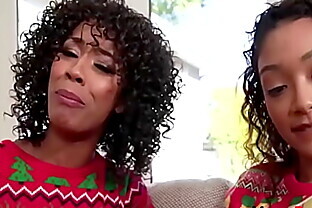 Stepmom and teen whore wish a merry christmas- Misty Stone, Sarah Lace 8 min