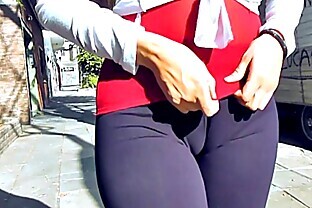 Amazing Ass!, Cameltoe! & Natural Tits! Flashing in Public! 78 sec