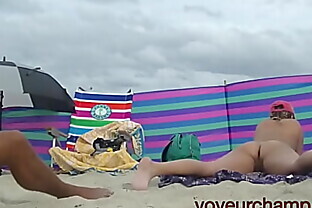 A taste of my friend Nude Beach MILF Mrs Brooks Voyeur POV 8 3 min