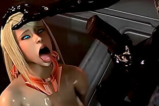 Samus Aran gets her 3D animated pussy destroyed by big monster cocks 8 min