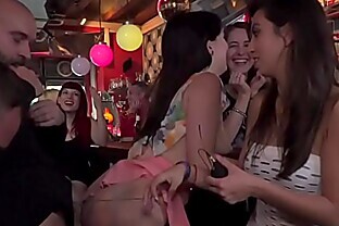 Babes anal fucking in public orgy bar 5 min