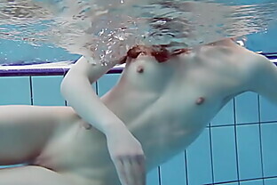 White swimsuit with tattoos babe Roxalana Cheh underwater 6 min